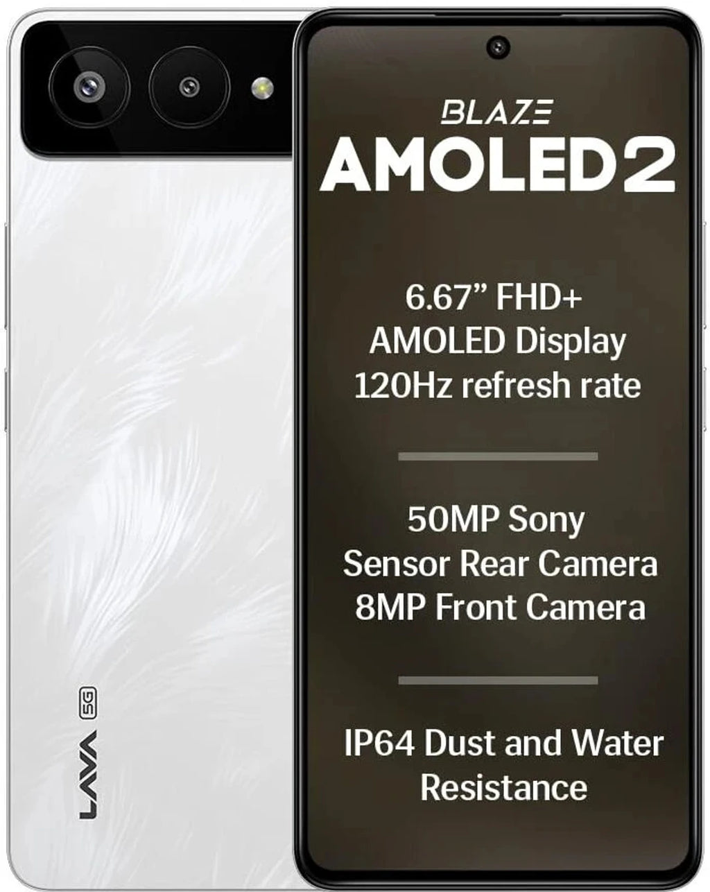 LAVA Blaze AMOLED 2 5G (Feather White, 128 GB) (6 GB RAM)