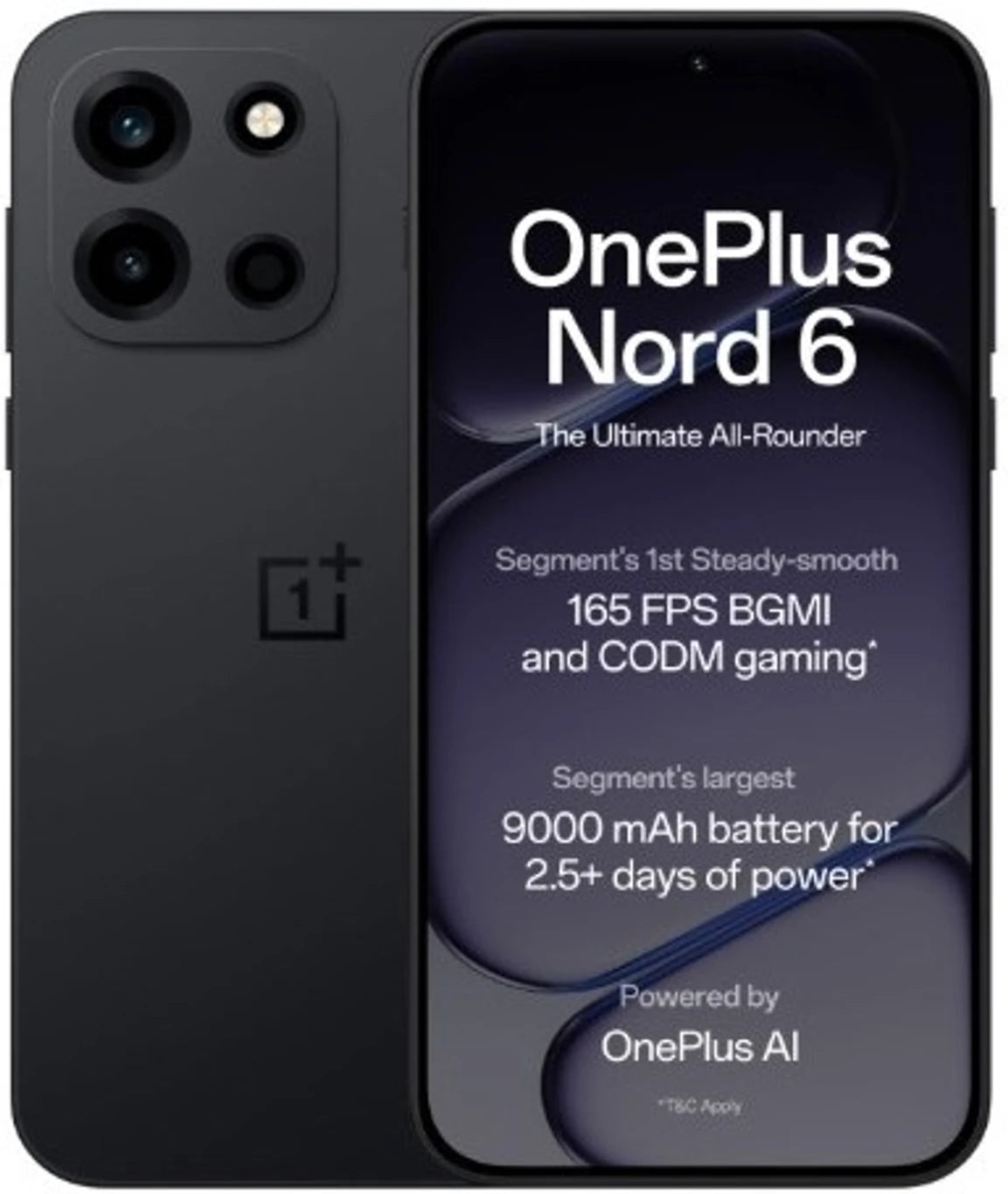 OnePlus Nord 6 (Pitch Black, 256 GB) (8 GB RAM)