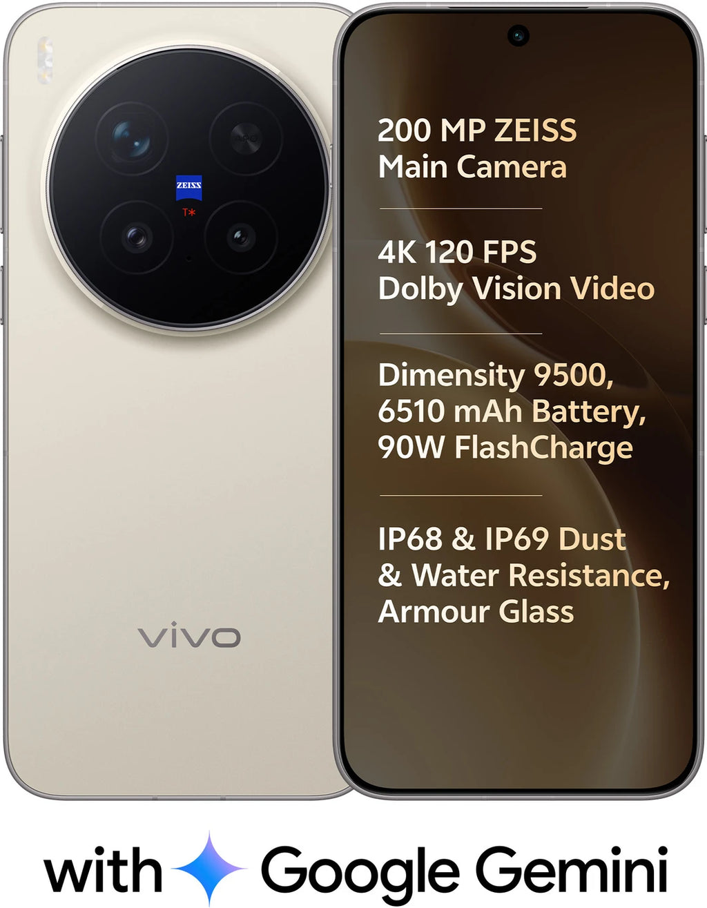 Vivo X300 Pro (Dune Gold, 512 GB) (16 GB RAM)