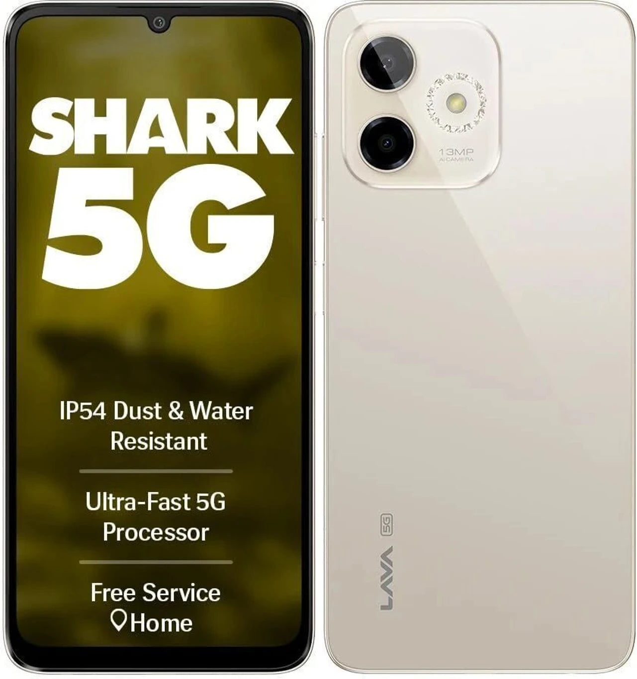 LAVA Shark 5G (Stellar Gold, 64 GB) (4 GB RAM)