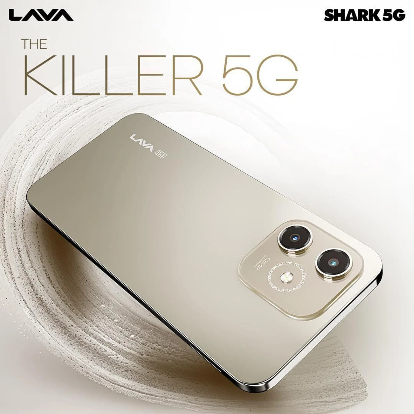 LAVA Shark 5G (Stellar Gold, 64 GB) (4 GB RAM)