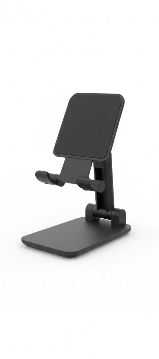 Adjustable Height & Angle Desktop Mobile Stand for Smartphones (Black)