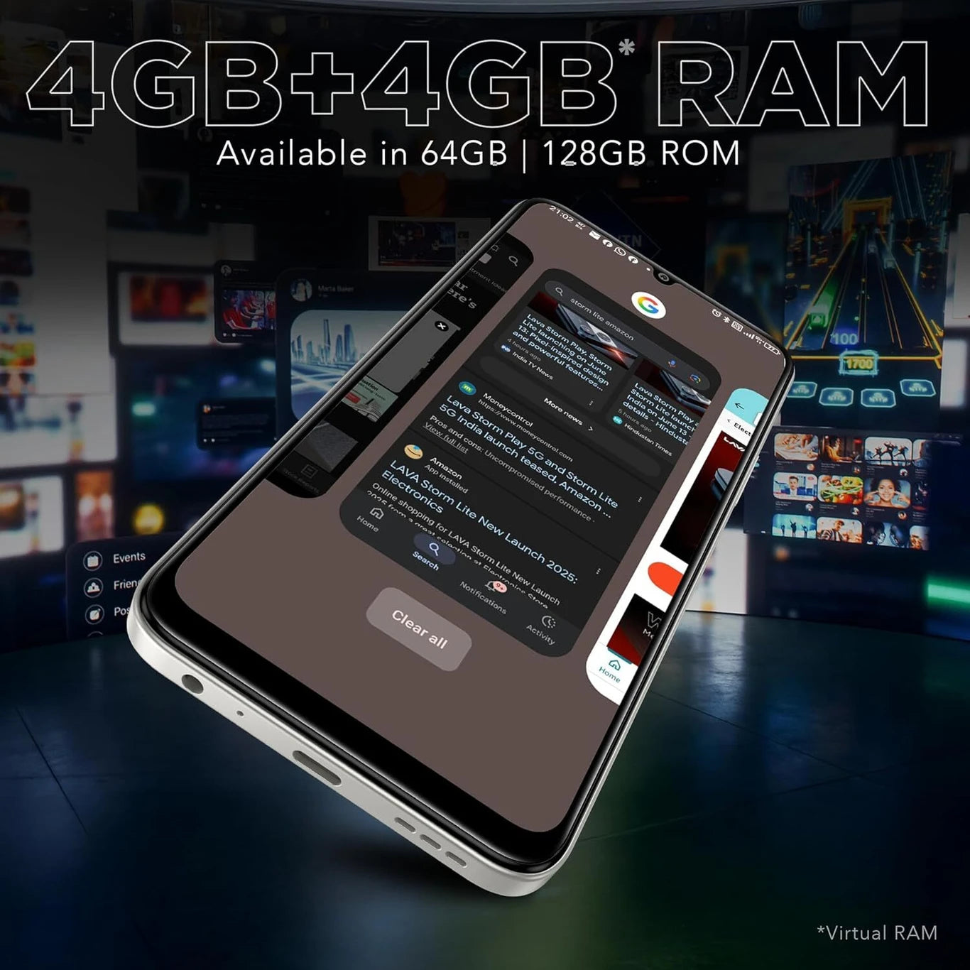 LAVA Storm Lite 5G (Cosmic Titanium, 64 GB) (4 GB RAM)