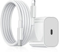 20W Quick Charge 3A Wall Charger with Detachable Cable (White, Cable Included)